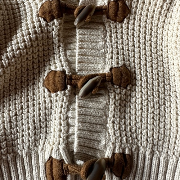 Boys Gymboree Cozy Beige Knit Sweater with Toggle Closures, Size 12-18 months - Picture 6 of 7